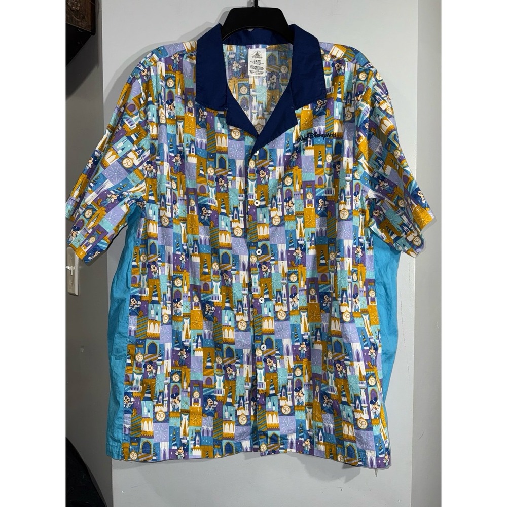 Walt Disney‎ 50th anniversary men's camp bowling shirt all over print size XXL